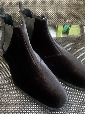 Aldo Men's Black Velvet Chelsea Boots